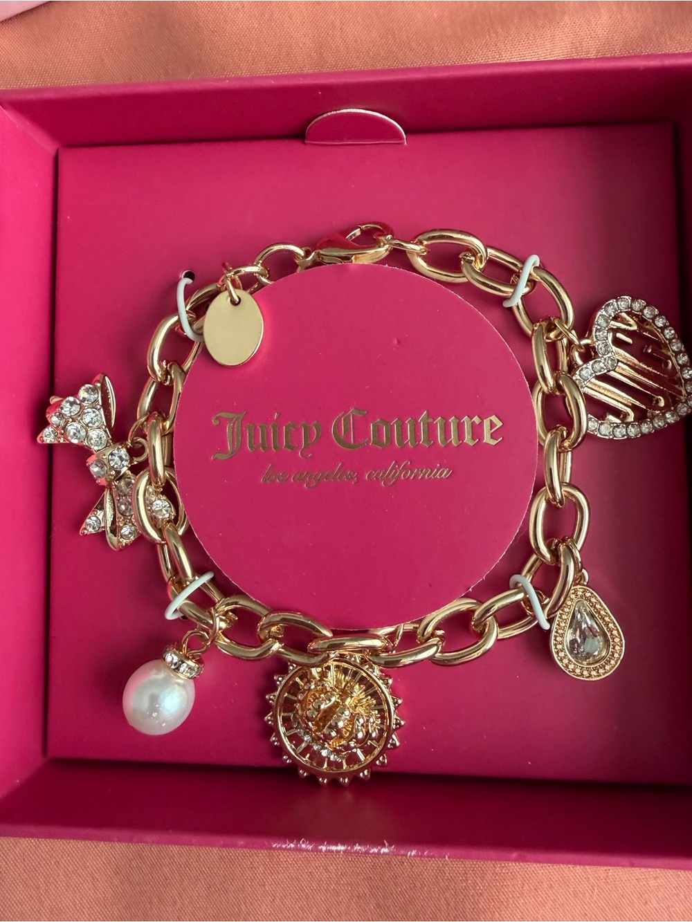 NWT Juicy Couture Gold-Tone Charm Bracelet